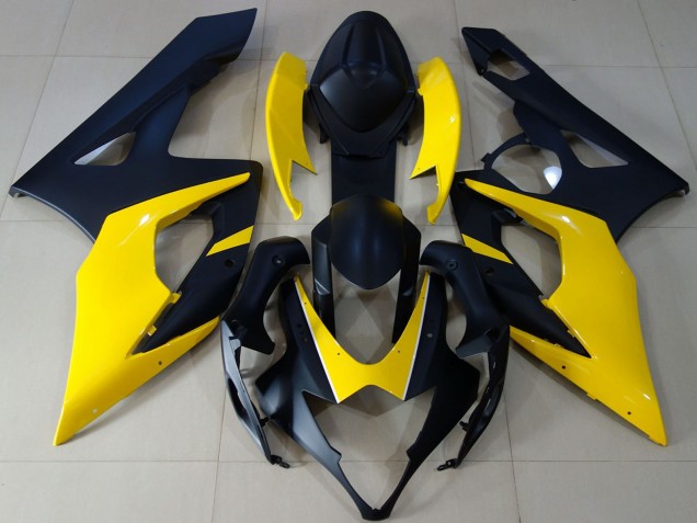2005-2006 Suzuki GSXR 1000 Motorcycle Fairings - Matte Black Yellow UK