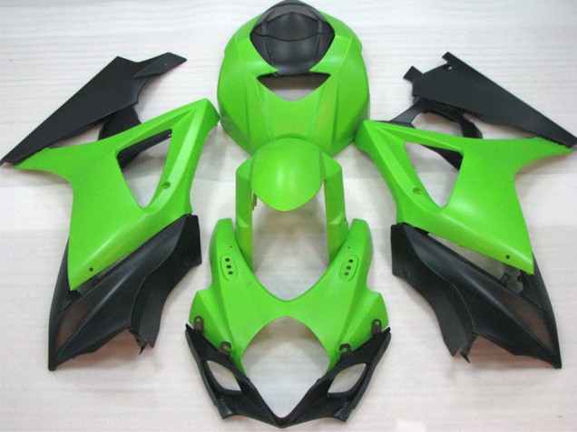 2007-2008 Suzuki GSXR 1000 Motorcycle Fairings - Green Matte Black UK