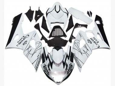 2005-2006 Suzuki GSXR 1000 Motorcycle Fairings - White Black Corona OEM Style UK