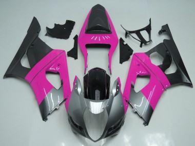 2003-2004 Suzuki GSXR 1000 Motorcycle Fairings - Pink Silver Black UK