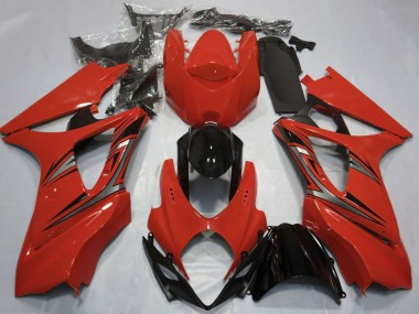 2007-2008 Suzuki GSXR 1000 Motorcycle Fairings - Red Glossy Black OEM Style UK