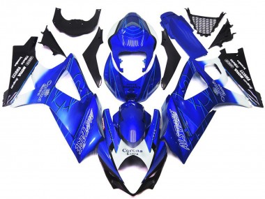 2007-2008 Suzuki GSXR 1000 Motorcycle Fairings - Blue White Black Corona UK