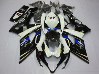 2005-2006 Suzuki GSXR 1000 Motorcycle Fairings - White Blue Black Yellow Viru UK