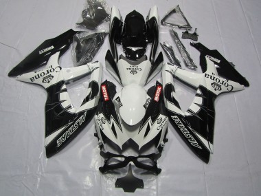 2008-2010 Suzuki GSXR 600 / GSXR 750 Motorcycle Fairing - White Black Alstare Corona Motul UK
