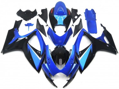 2006-2007 Suzuki GSXR 600 / GSXR 750 Motorcycle Fairings - Blue Black Red Stripe UK