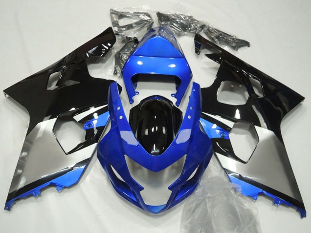 2004-2005 Suzuki GSXR 600 / GSXR 750 Motorcycle Fairings - Blue Silver Black UK