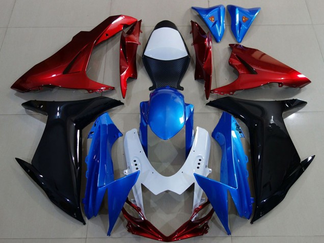 2011-2024 Suzuki GSXR 600 / GSXR 750 Motorcycle Fairings - White Blue Red Black UK