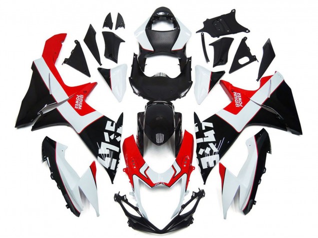 2011-2024 Suzuki GSXR 600 / GSXR 750 Motorcycle Fairings - White Red Glossy Black UK
