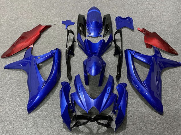 2008-2010 Suzuki GSXR 600 / GSXR 750 Motorcycle Fairings - Blue Red UK