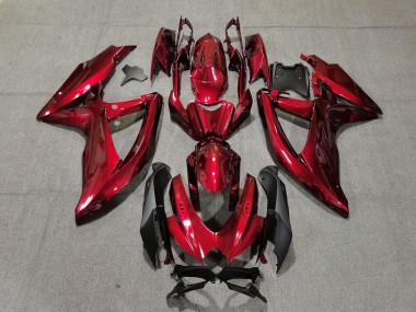 2008-2010 Suzuki GSXR 600 / GSXR 750 Motorcycle Fairings - Candy Red Black UK