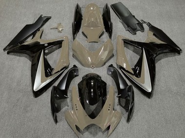 2006-2007 Suzuki GSXR 600 / GSXR 750 Motorcycle Fairings - Desert Tan Silver Glossy Black OEM Style UK