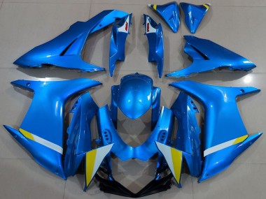 2011-2024 Suzuki GSXR 600 / GSXR 750 Motorcycle Fairing - Blue White Yellow UK