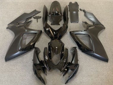 2006-2007 Suzuki GSXR 600 / GSXR 750 Motorcycle Fairings - Glossy Black Matte Black UK