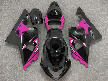 2004-2005 Suzuki GSXR 600 / GSXR 750 Motorcycle Fairings - Glossy Black Pink UK