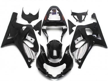 2001-2003 Suzuki GSXR 600 / GSXR 750 Motorcycle Fairings - Glossy Black Silver UK