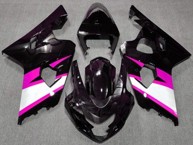 2004-2005 Suzuki GSXR 600 / GSXR 750 Motorcycle Fairings - Glossy Black Pink White UK