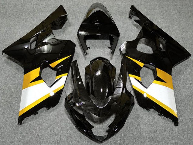 2004-2005 Suzuki GSXR 600 / GSXR 750 Motorcycle Fairings - Glossy Black Yellow White UK