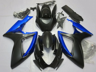2006-2007 Suzuki GSXR 600 / GSXR 750 Motorcycle Fairing - Blue Matte Black UK