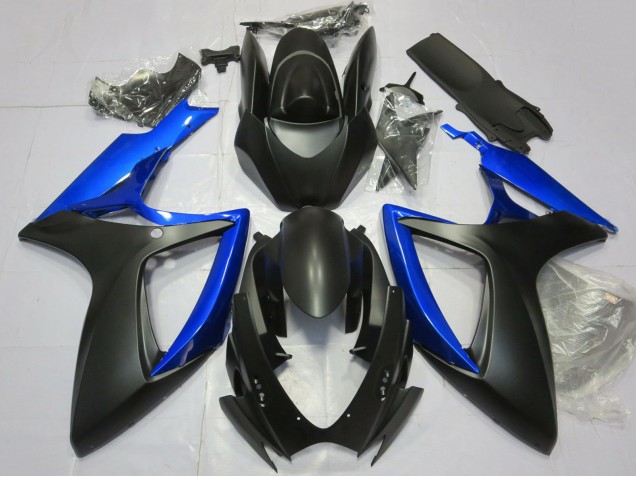 2006-2007 Suzuki GSXR 600 / GSXR 750 Motorcycle Fairing - Blue Matte Black UK