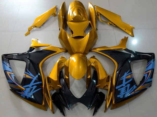 2006-2007 Suzuki GSXR 600 / GSXR 750 Motorcycle Fairings - Gold Black Blue UK