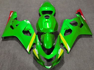 2004-2005 Suzuki GSXR 600 / GSXR 750 Motorcycle Fairings - Green Yellow White UK