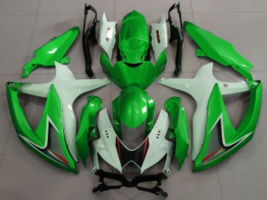 2008-2010 Suzuki GSXR 600 / GSXR 750 Motorcycle Fairings - White Green Black Red UK
