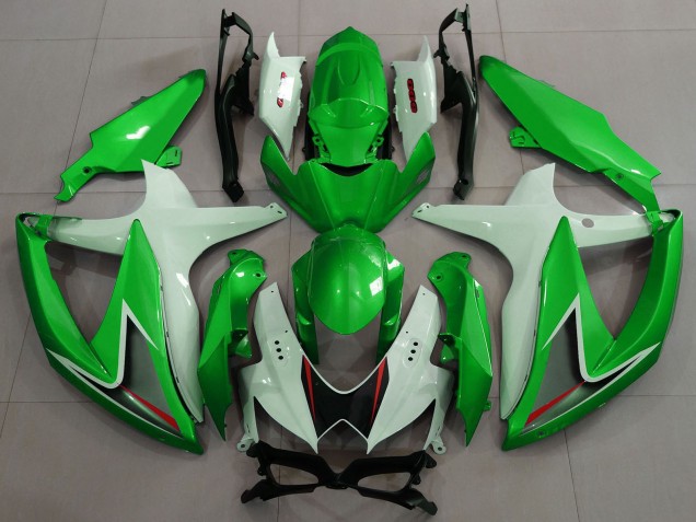2008-2010 Suzuki GSXR 600 / GSXR 750 Motorcycle Fairings - White Green Black Red UK