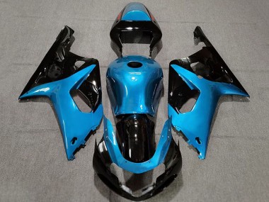 2001-2003 Suzuki GSXR 600 / GSXR 750 Motorcycle Fairings - Light Blue Glossy Black UK