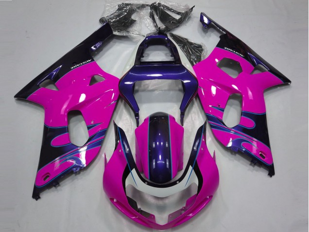 2001-2003 Suzuki GSXR 600 / GSXR 750 Motorcycle Fairings - Pink Glossy Blue UK