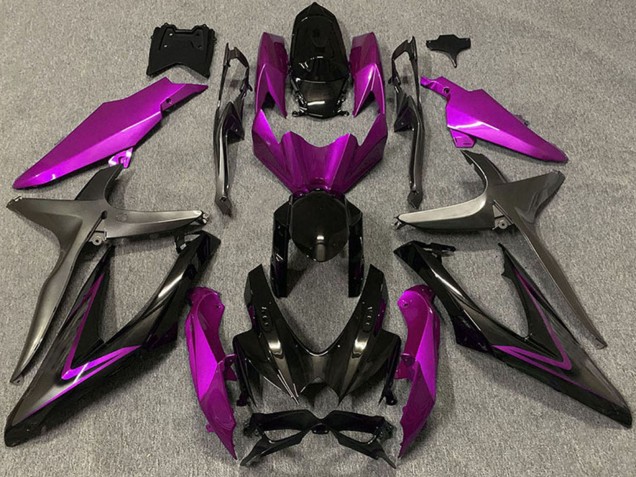 2008-2010 Suzuki GSXR 600 / GSXR 750 Motorcycle Fairings - Pink Glossy Black Matte Black UK