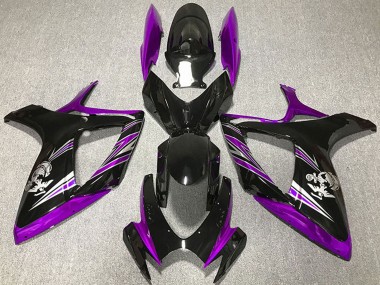 2006-2007 Suzuki GSXR 600 / GSXR 750 Motorcycle Fairing - Purple Glossy Black UK