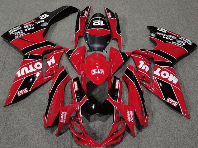 2011-2024 Suzuki GSXR 600 / GSXR 750 Motorcycle Fairings - Red Black Motul UK