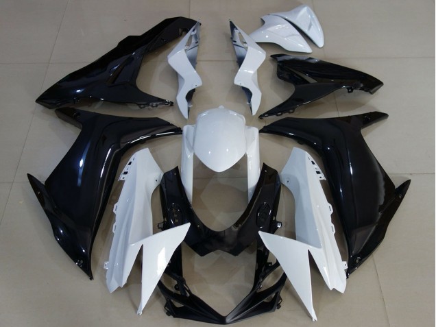 2011-2024 Suzuki GSXR 600 / GSXR 750 Motorcycle Fairings - White Glossy Black UK