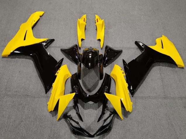 2011-2024 Suzuki GSXR 600 / GSXR 750 Motorcycle Fairings - Yellow Glossy Black UK