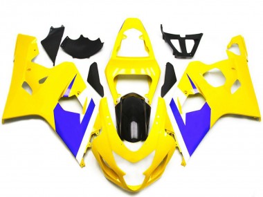 2004-2005 Suzuki GSXR 600 / GSXR 750 Motorcycle Fairings - Yellow Blue White Glossy Black UK