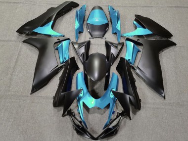 2011-2024 Suzuki GSXR 600 / GSXR 750 Motorcycle Fairings - Light Blue Matte Black UK