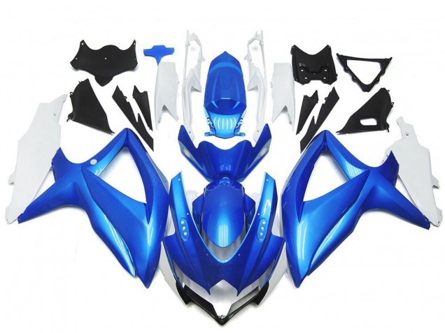 2008-2010 Suzuki GSXR 600 / GSXR 750 Motorcycle Fairings - White Light Blue UK