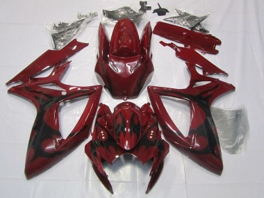 2006-2007 Suzuki GSXR 600 / GSXR 750 Motorcycle Fairings - Maroon Red UK