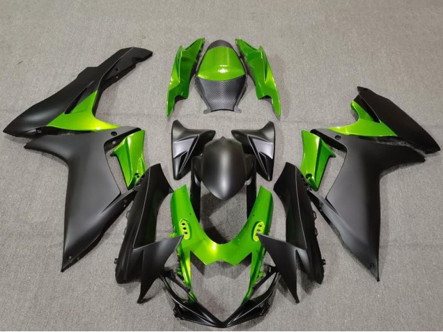 2011-2024 Suzuki GSXR 600 / GSXR 750 Motorcycle Fairings - Green Matte Black UK