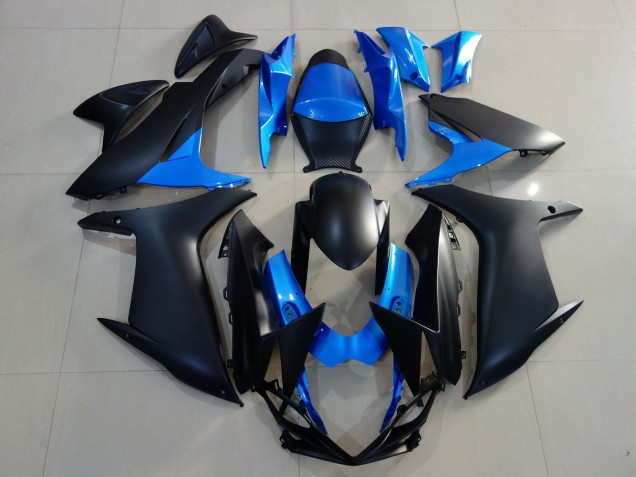 2011-2024 Suzuki GSXR 600 / GSXR 750 Motorcycle Fairings - Blue Matte Black UK