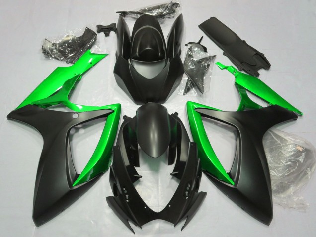 2006-2007 Suzuki GSXR 600 / GSXR 750 Motorcycle Fairings - Matte Black Green UK