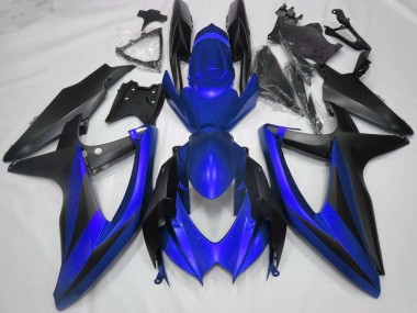 2008-2010 Suzuki GSXR 600 / GSXR 750 Motorcycle Fairings - Blue Matte Black UK