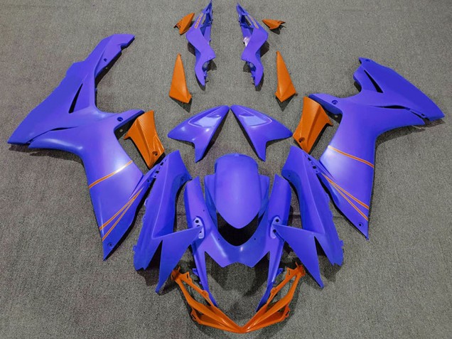 2011-2024 Suzuki GSXR 600 / GSXR 750 Motorcycle Fairings - Ocean Blue Orange UK
