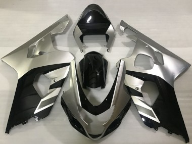 2004-2005 Suzuki GSXR 600 / GSXR 750 Motorcycle Fairings - Silver Black UK