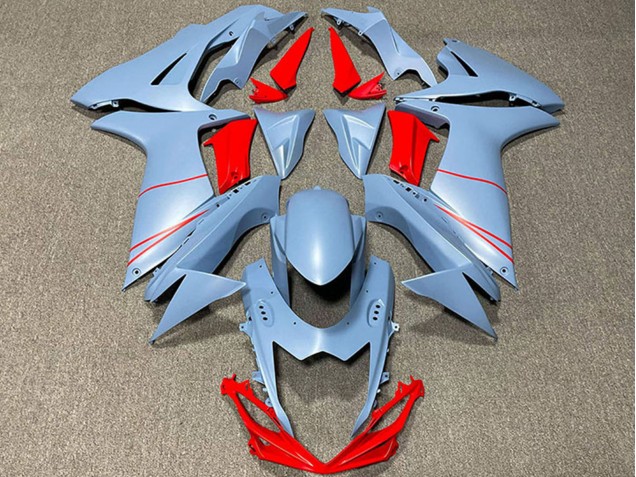 2011-2024 Suzuki GSXR 600 / GSXR 750 Motorcycle Fairings - Matte Sky Blue Red UK