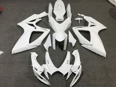 2006-2007 Suzuki GSXR 600 / GSXR 750 Motorcycle Fairings - White UK