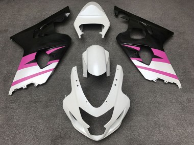 2004-2005 Suzuki GSXR 600 / GSXR 750 Motorcycle Fairings - White Pink Matte Black UK