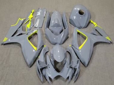 2006-2007 Suzuki GSXR 600 / GSXR 750 Motorcycle Fairings - Nardo Grey High Viz Yellow UK
