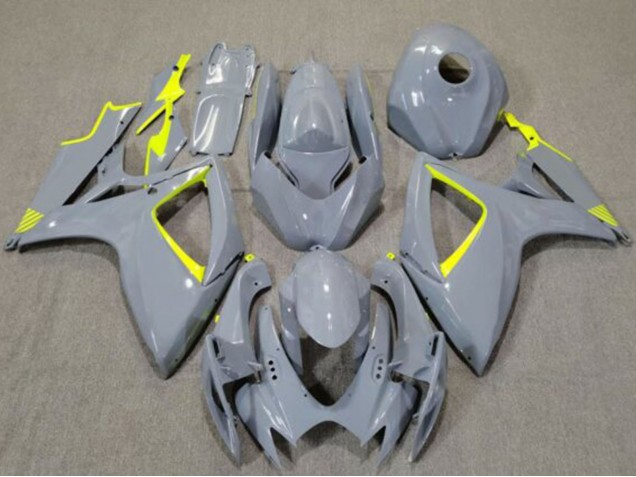 2006-2007 Suzuki GSXR 600 / GSXR 750 Motorcycle Fairings - Nardo Grey High Viz Yellow UK
