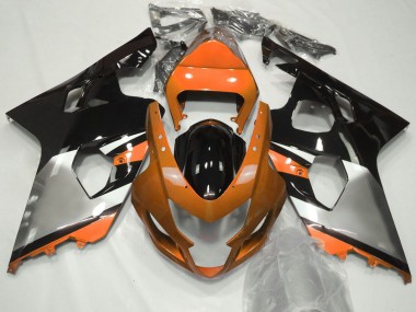 2004-2005 Suzuki GSXR 600 / GSXR 750 Motorcycle Fairings - Orange Silver Black UK